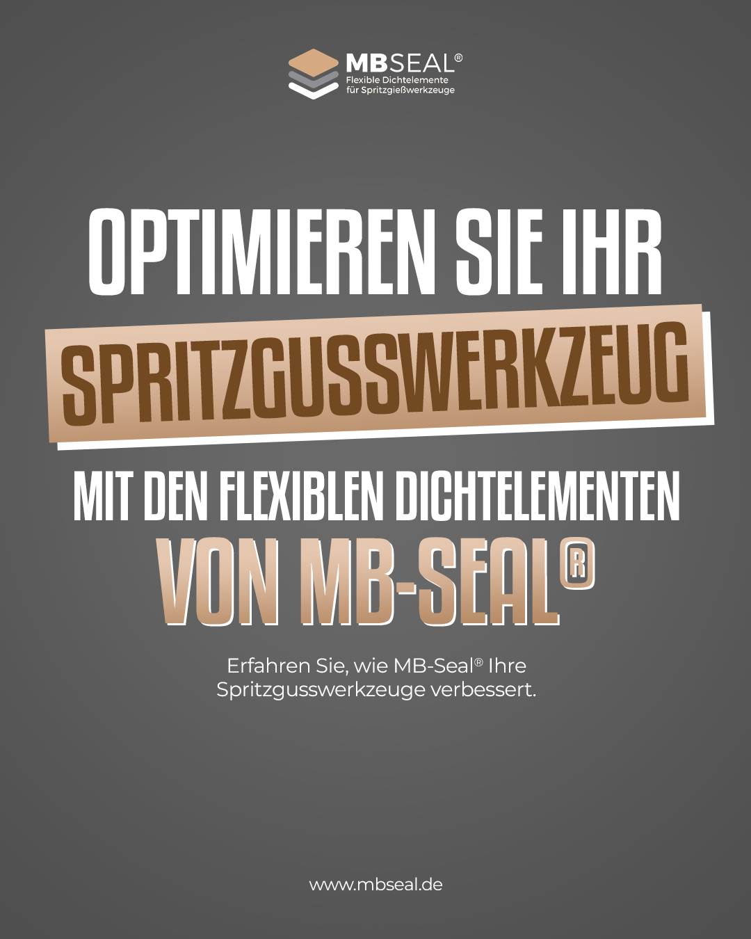 MB-Seal® Flexibles Dichtelement  für Spritzgießwerkzeuge aus MB-Seal®